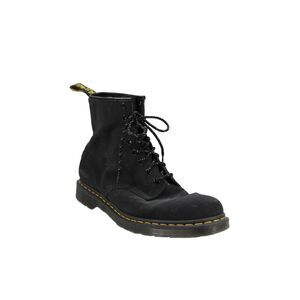 Dr. Martens Mens Lace Up Round Toe Suede Combat Boots Black Size 13
